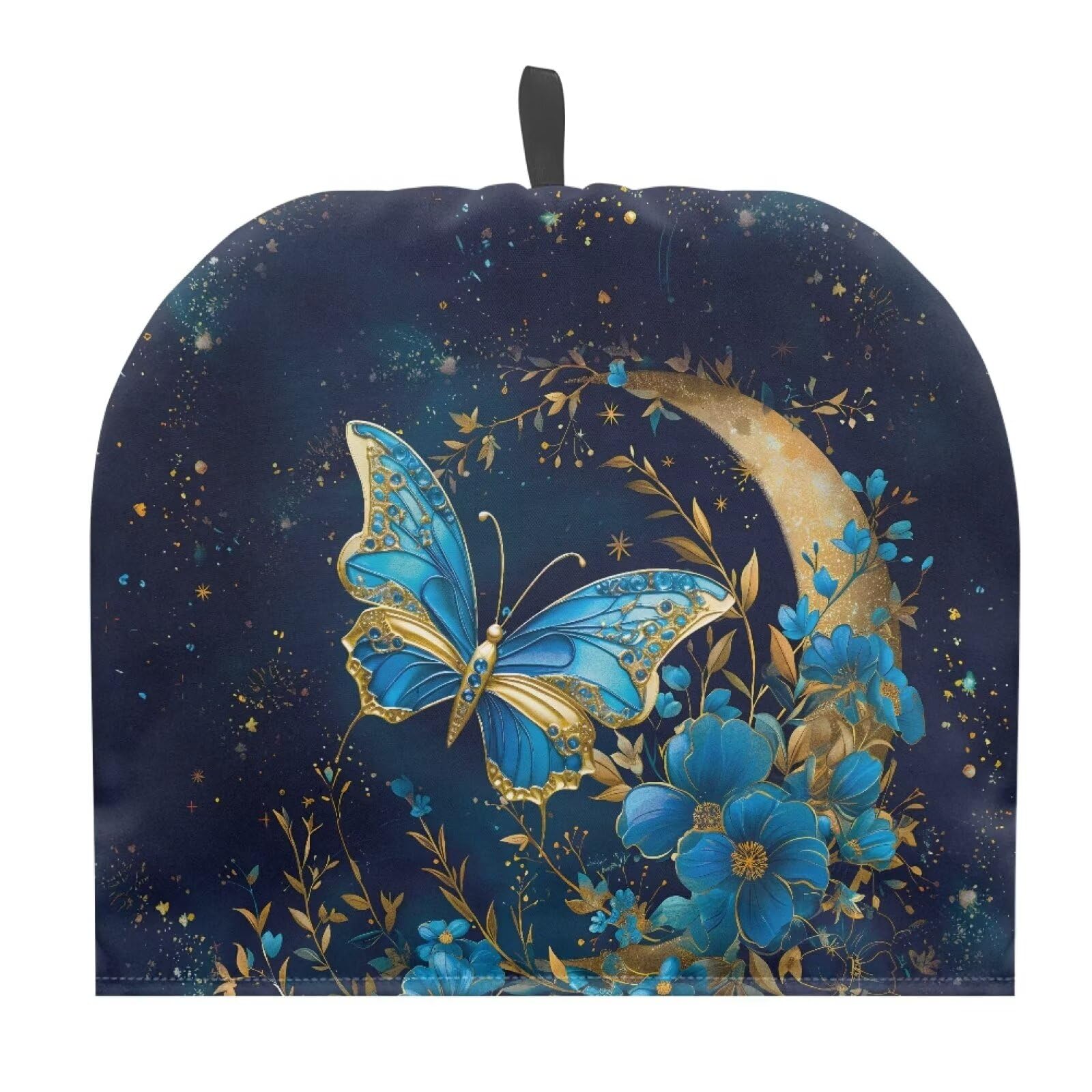 Blue Butterfly Tea Cozy - Foldable Insulated Teapot Cover for Heat Retention & Dust Protection - Soft Decorative Kitchen Accessory for Home & Tea Parties - Perfect for Afternoon Tea, Bridal Showers & Cozy Decor