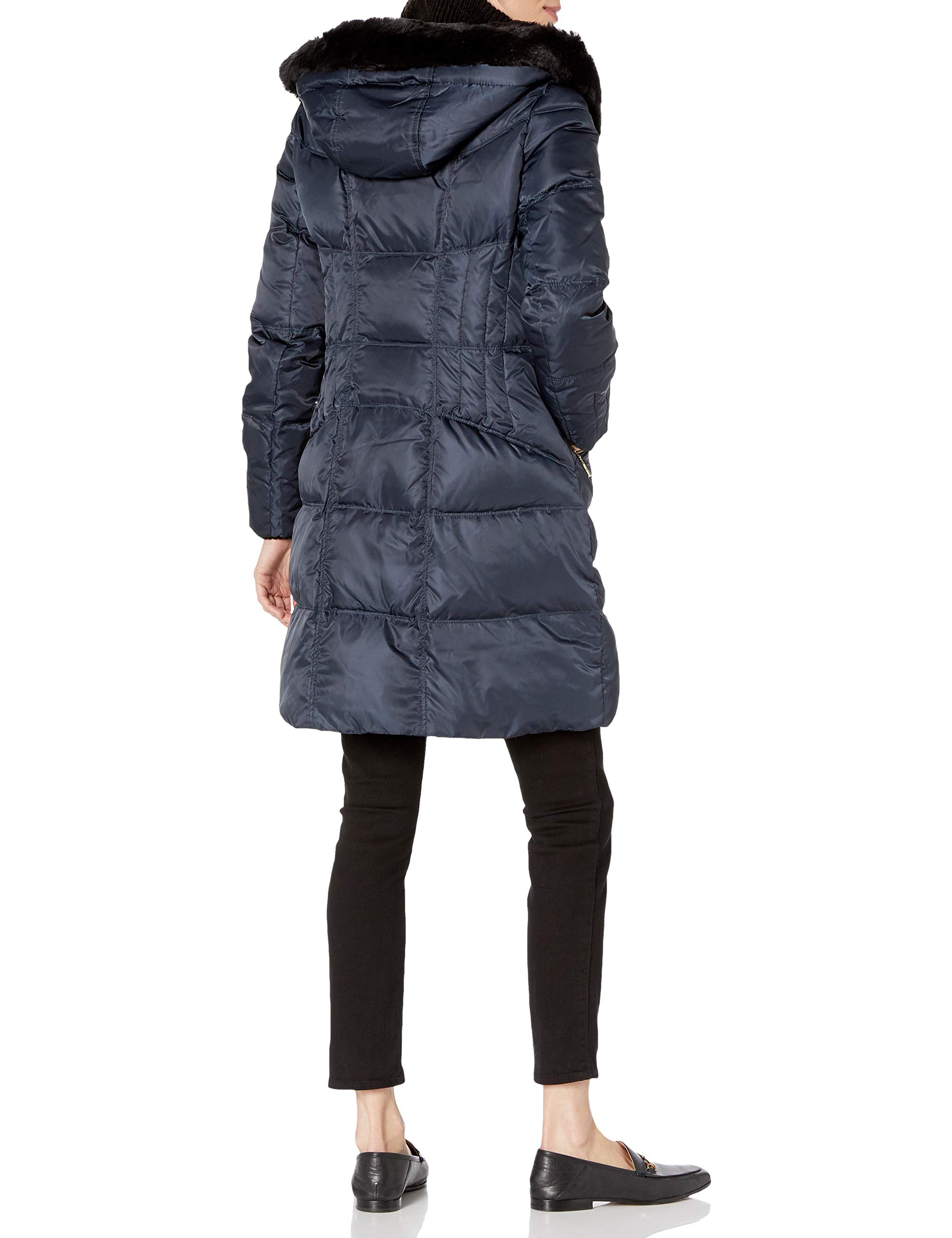 Vince Camuto Women's Mid Weight Down Coat - Warm Winter Jacket with Hood, Water-Resistant, Lightweight & Stylish for Cold Weather - Perfect for Outdoor Activities, Travel & Daily Commute