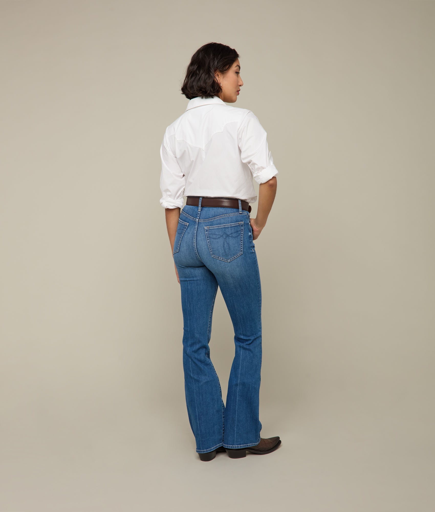 Liberty Mid Rise Bootcut Jeans for Women - Classic Rustic Wash, Comfortable Stretch Denim | Perfect for Casual Wear, Work & Everyday Outfits