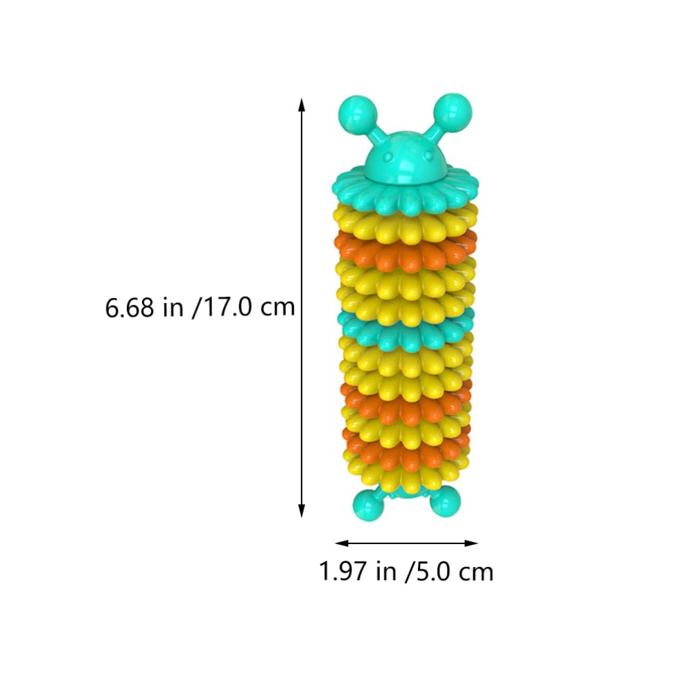 Balacoo Dog Teething Toy - Puppy Chew Toy for Teeth Cleaning & Dental Care, Caterpillar-Shaped TPR Toothbrush Chew Stick for Small & Medium Dogs - Perfect for Teething Puppies & Dental Hygiene at Home or Travel