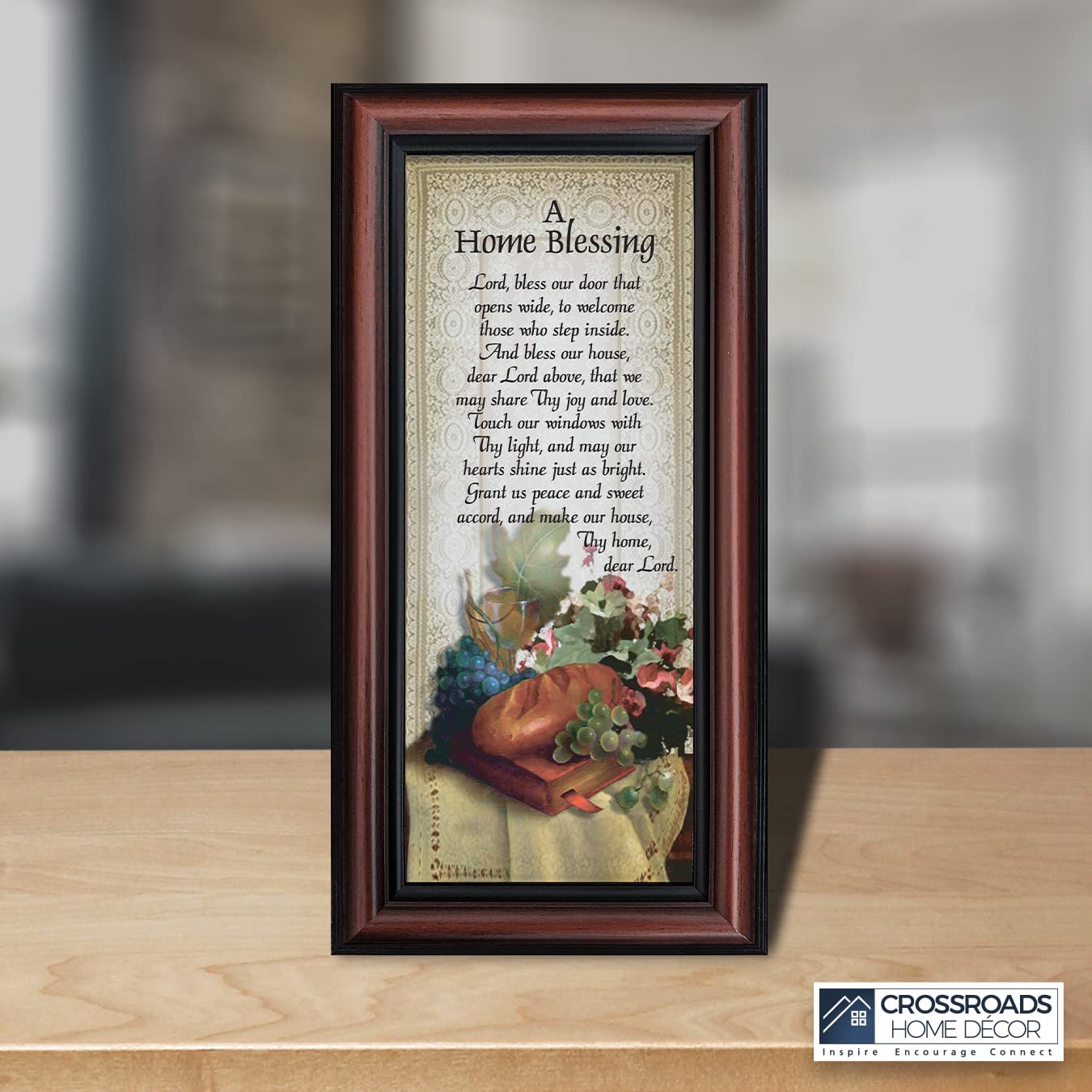 God Bless This Home Sign - Religious Wall Decor for House Blessing, Christian Home Decor, Farmhouse Style - Perfect for Entryway, Living Room & Gift Giving