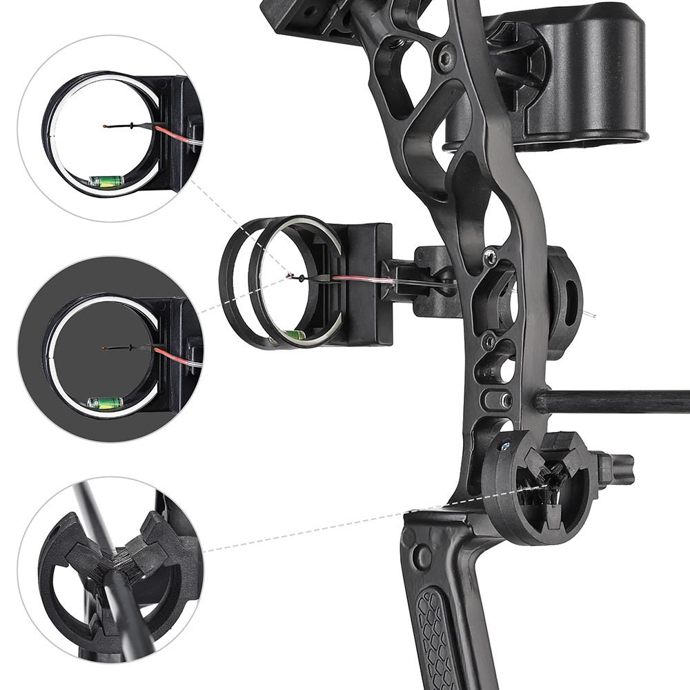 TheLAShop Youth Compound Bow and Arrow Set - 6 Arrows Included | Perfect for Beginners, Outdoor Target Practice & Hunting Training | Lightweight & Adjustable for Teens & Kids
