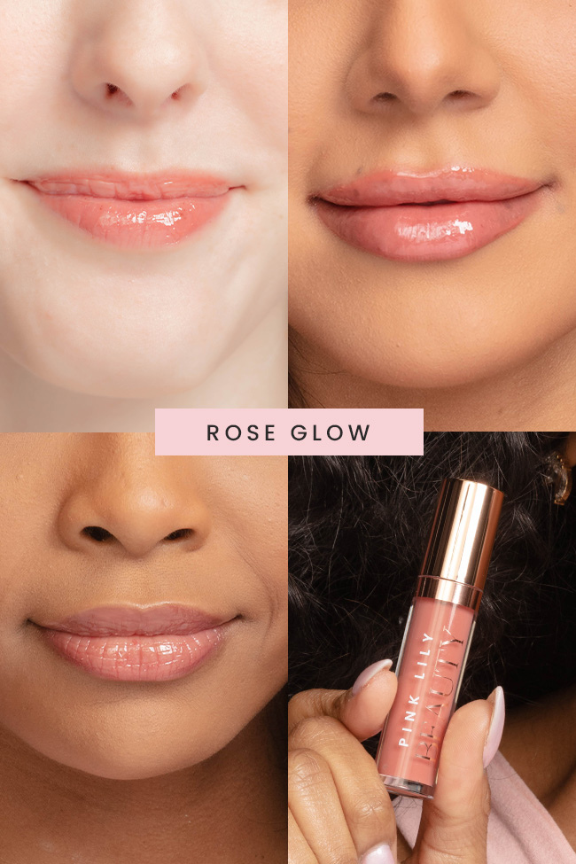 Pink Lily Beauty Blooming Gloss Tinted Lip Oil - Rose Glow Hydrating Lip Shine | Perfect for Everyday Wear, Date Night & Special Occasions | FINAL SALE