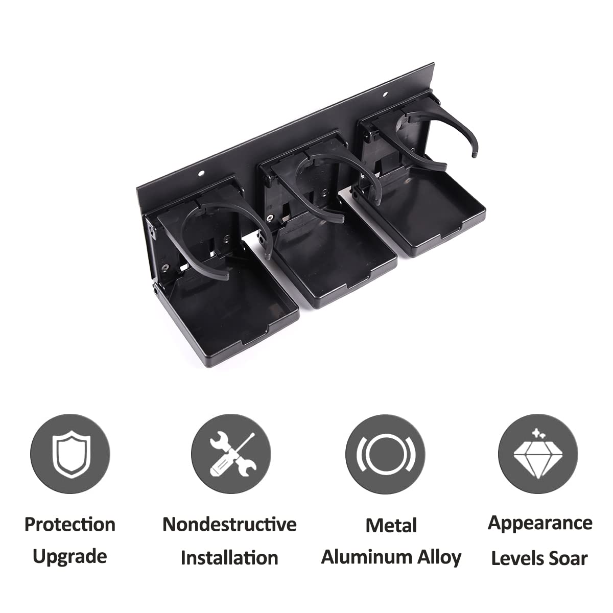Adjustable Folding Car Cup Holder for Lada NIVA - Black Universal Door Drink Holder for Soda Cans, Water Bottles & Coffee | Perfect for Road Trips, Commuting & Travel Accessories