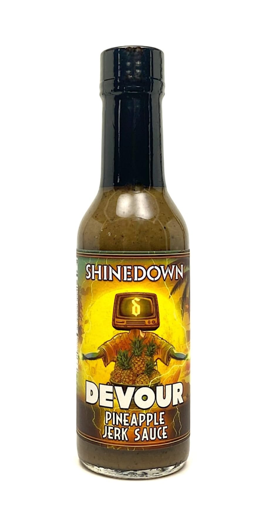 Torchbearer Sauces Pineapple Jerk Sauce - Medium Spicy All Natural Hot Sauce (5 Fl Oz, Heat Level 3) | Vegan, Extract-Free, Made in USA | Perfect for Grilling, BBQ & Caribbean Cuisine
