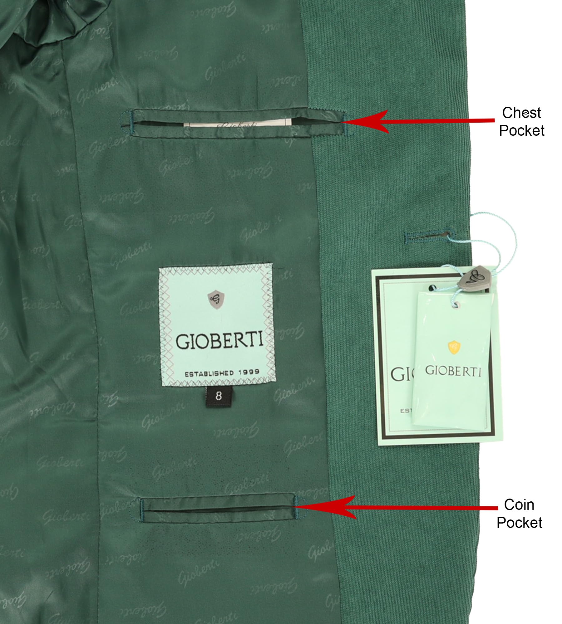 Gioberti Kids & Boys Corduroy Blazer Jacket - Stylish & Comfortable Formal Wear for School, Parties & Special Occasions