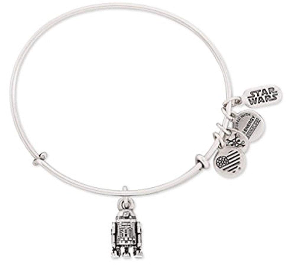 Alex and Ani Disney Parks R2-D2 Silver Bangle - Star Wars Inspired Jewelry - Perfect for Cosplay, Gifts & Disney Fans