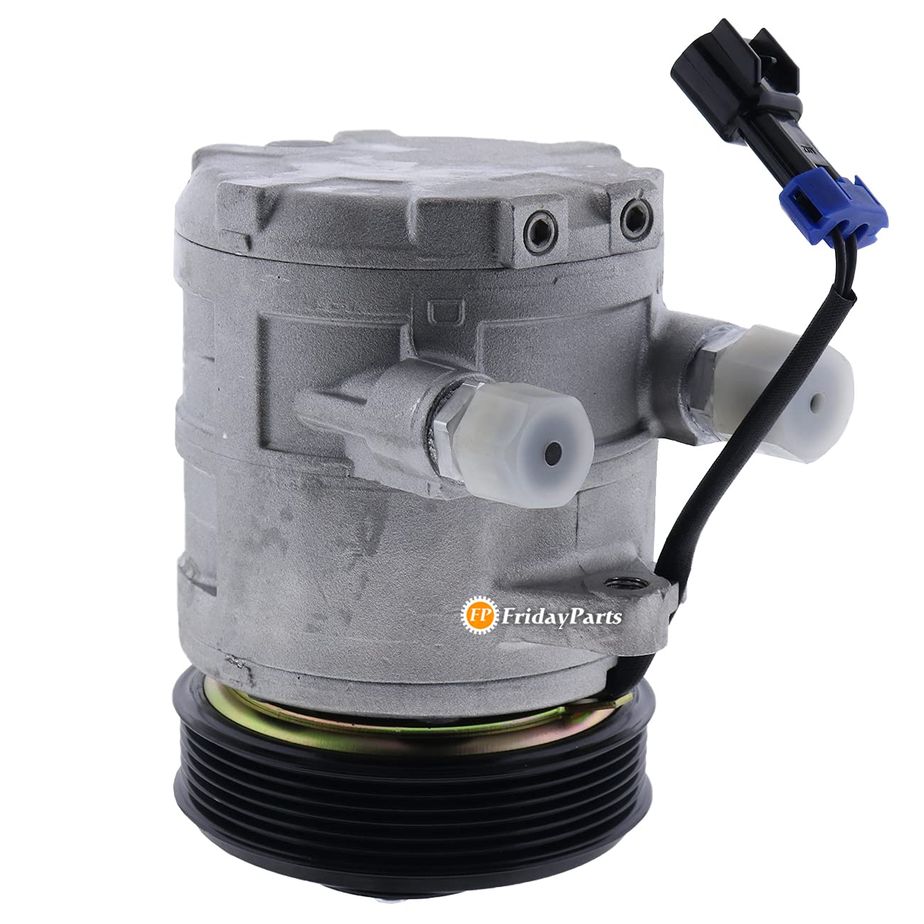 FridayParts A/C Compressor Replacement for Bobcat 331 331E 335 337 341 430 435 | Compatible with Part Numbers 6681716 6685798 | Heavy-Duty Air Conditioning Compressor for Skid Steer Loaders & Compact Excavators