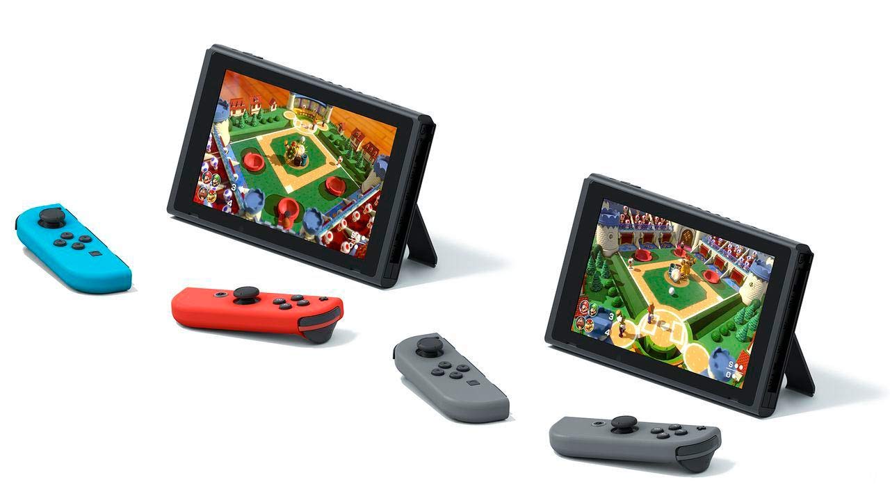 Nintendo Switch Neon Red/Blue 32GB Console - New Model with Super Mario Party Game - Perfect for Family Fun & Multiplayer Gaming