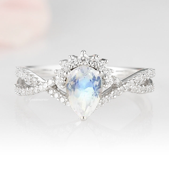 Alice Moonstone Ring Set - Sterling Silver Women's Jewelry for Everyday Wear & Gift Giving | Boho Chic & Elegant Style