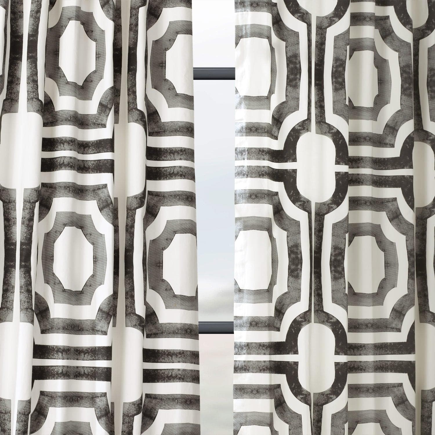Custom Mecca Steel Emblem Printed Cotton Curtains - Elegant Home Decor for Living Room, Bedroom & Office Windows
