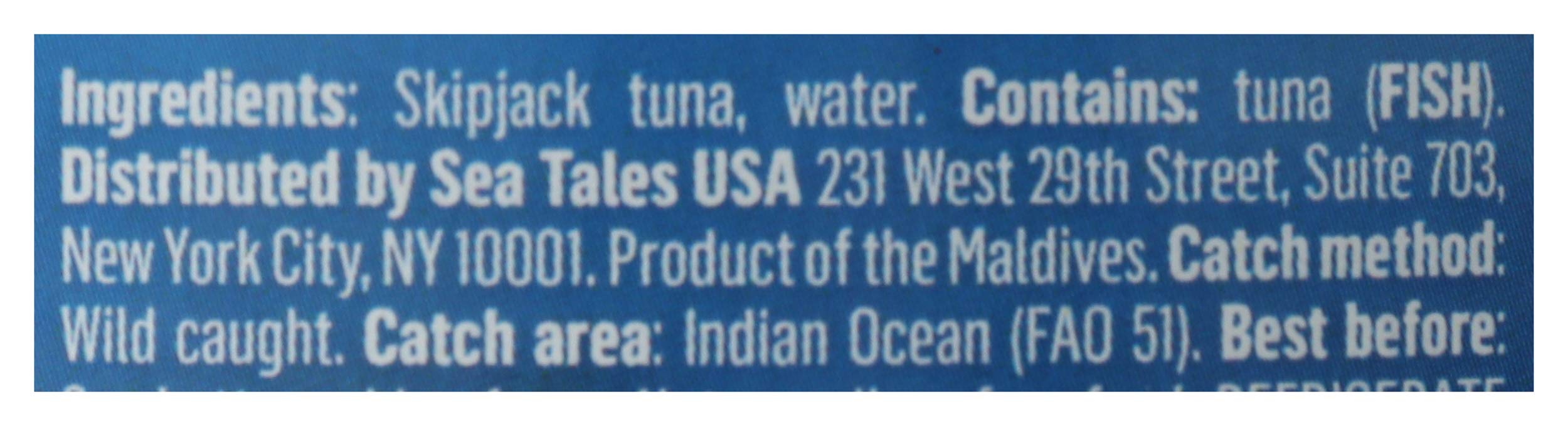 Premium Skipjack Tuna in Water - 5 Ounce Can, High Protein & Low Sodium, Perfect for Salads, Sandwiches & Healthy Meal Prep - Sea Tales Brand