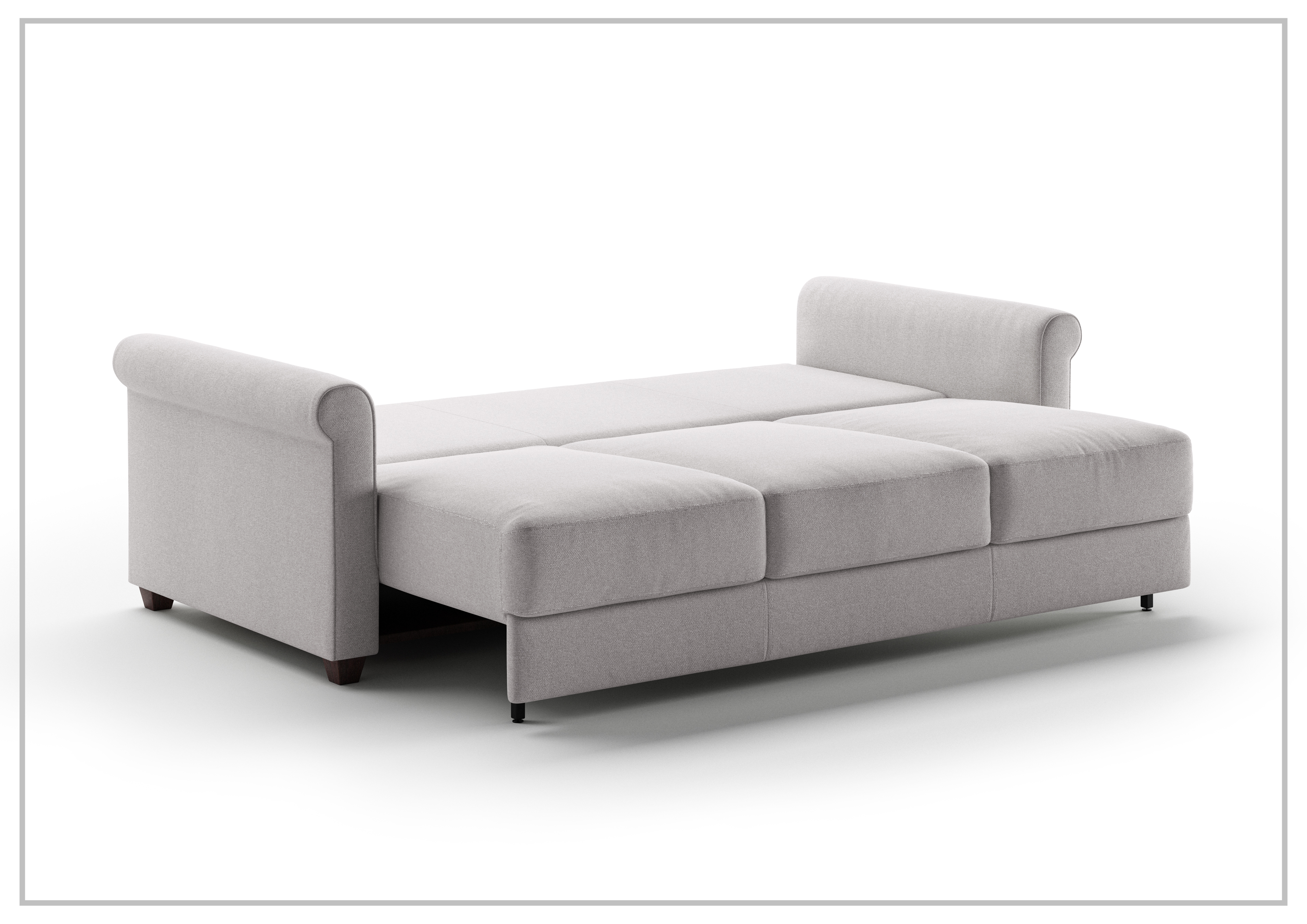 Luonto Rosalind 3-Seater Fabric Sleeper Sofa - Full XL Size with Easy Deluxe Function - Perfect for Small Apartments, Guest Rooms & Home Theaters