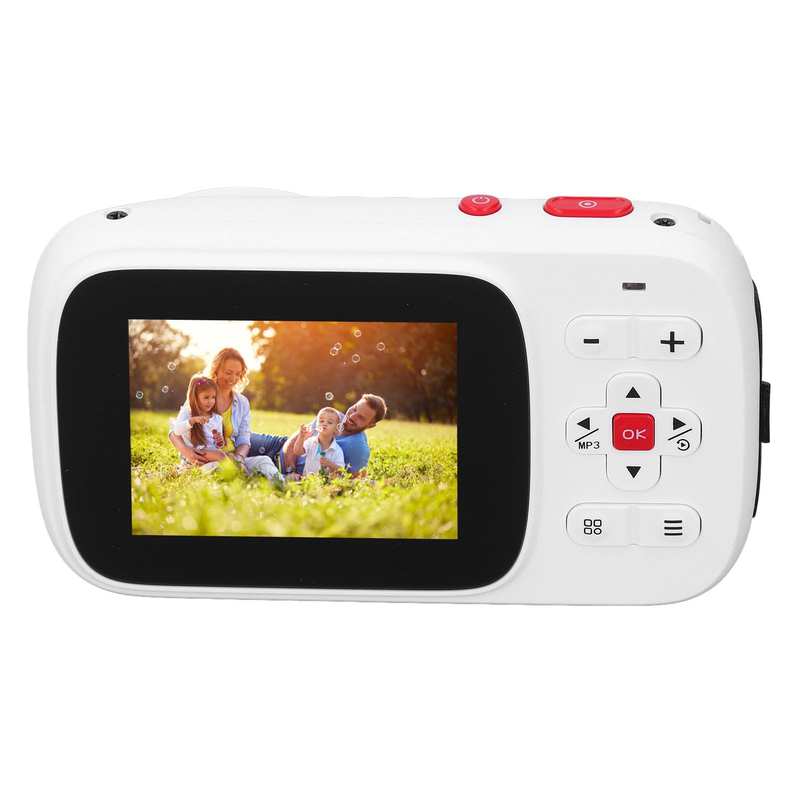72MP Digital Camera with 16X Zoom & Dual Screen - Compact Vlogging Camera for Beginners, Autofocus Point and Shoot Travel Camera for Photography & Selfies (White) - Perfect for Travel Vlogging, YouTube Content Creation & Everyday Photography