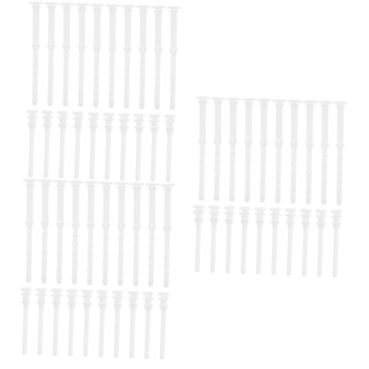 ULTECHNOVO 60-Piece Computer Case Glue Nails Kit - Fan Mounting Screws & Shock Absorption Rivets - White Silicone Rubber PC Case Fasteners for DIY Computer Builds & PC Upgrades