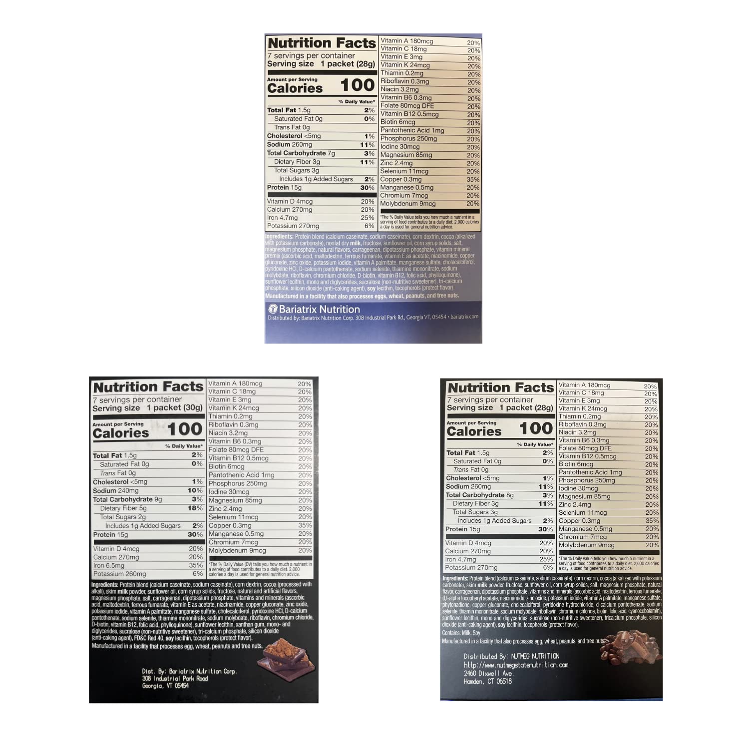 High Protein Pudding & Shake Mix 3 Pack - Chocolate, Dark Chocolate & Mocha Flavors | Meal Replacement Powder with 7 Servings per Box | Perfect for Post-Workout Recovery, Weight Management & On-the-Go Nutrition