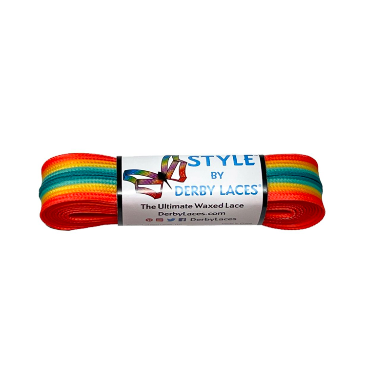 Savanna Sunset Stripe Waxed Shoelaces - Durable & Stylish for Boots, Sneakers & Outdoor Shoes - Perfect for Hiking, Work Boots & Casual Wear