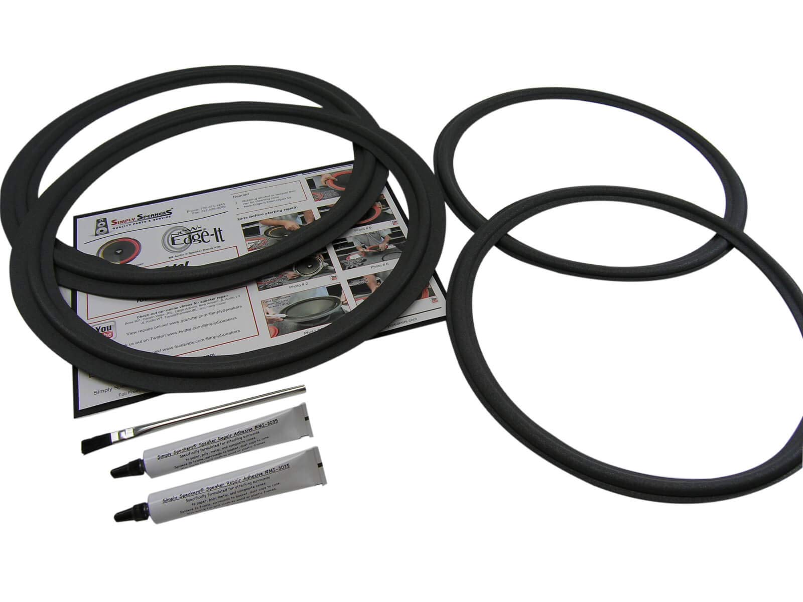 Simply Speakers Foam Edge Repair Kit for JBL L220 & L222 LE14 Woofers & PR15 Passives - FSK-L220C - Perfect for Vintage Speaker Restoration and DIY Audio Repair