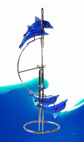 D-2004 Blue Dolphins Pendulum Desk Clock - Decorative Office Desk Accessory for Stress Relief & Focus | Perfect for Home, Office, or Study Room Decor