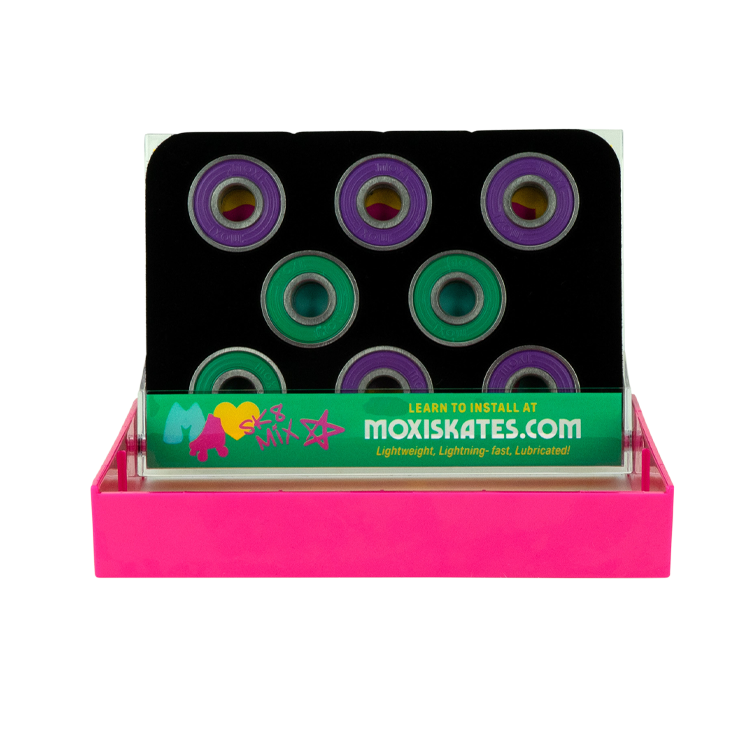 Premium Moxi Mixtape Skateboard Bearings - ABEC 7 Rated for Smooth & Fast Rolling - Perfect for Roller Skates, Skateboards & Inline Skates - Indoor & Outdoor Sports Use