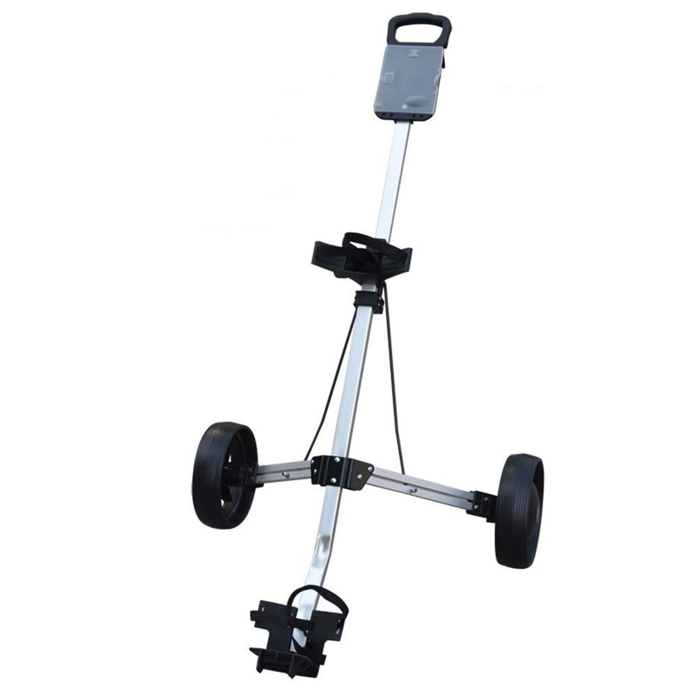 JLDN 2-Wheel Golf Push Cart with Scoreboard & Foot Brake - One Second Open/Close, Lightweight Golf Trolley for Men & Women (White) - Perfect for Golf Courses, Driving Ranges & Outdoor Practice