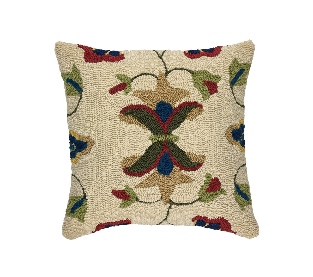 2-Pack Vine & Blossom Hooked Pillow Covers 18x18 Inch - Park Designs Home Decor for Living Room, Bedroom, or Porch