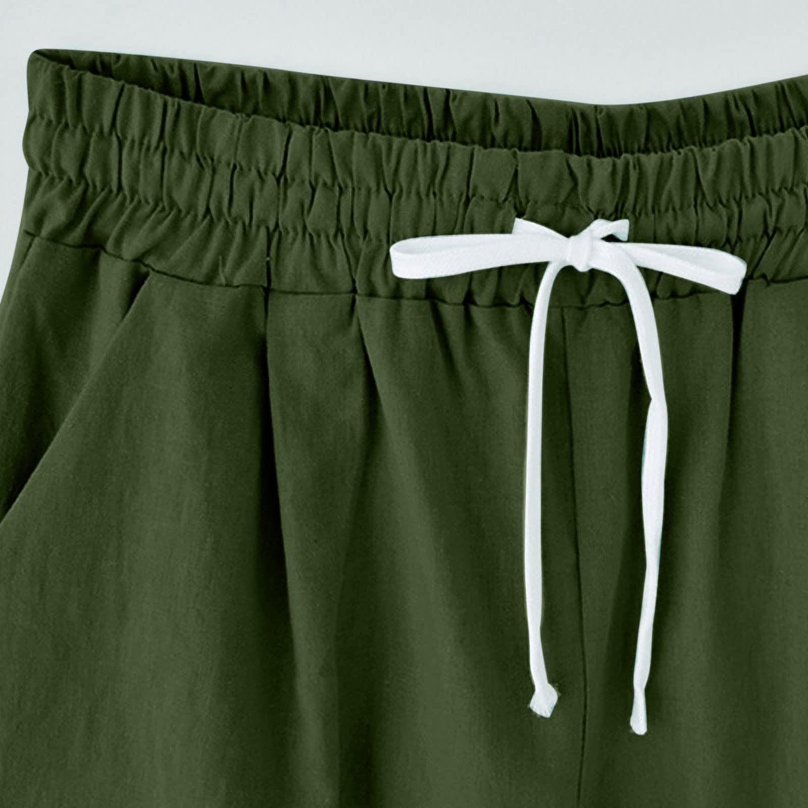 Women's High Waisted Bermuda Shorts - Athletic Casual Sweat Shorts with Pockets for Gym & Outdoors