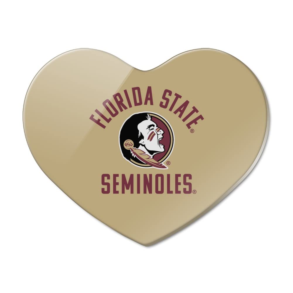 Florida State Seminoles Heart Acrylic Fridge Magnet - College Football Fan Gift, Team Spirit Decor for Home, Office & Dorm Room