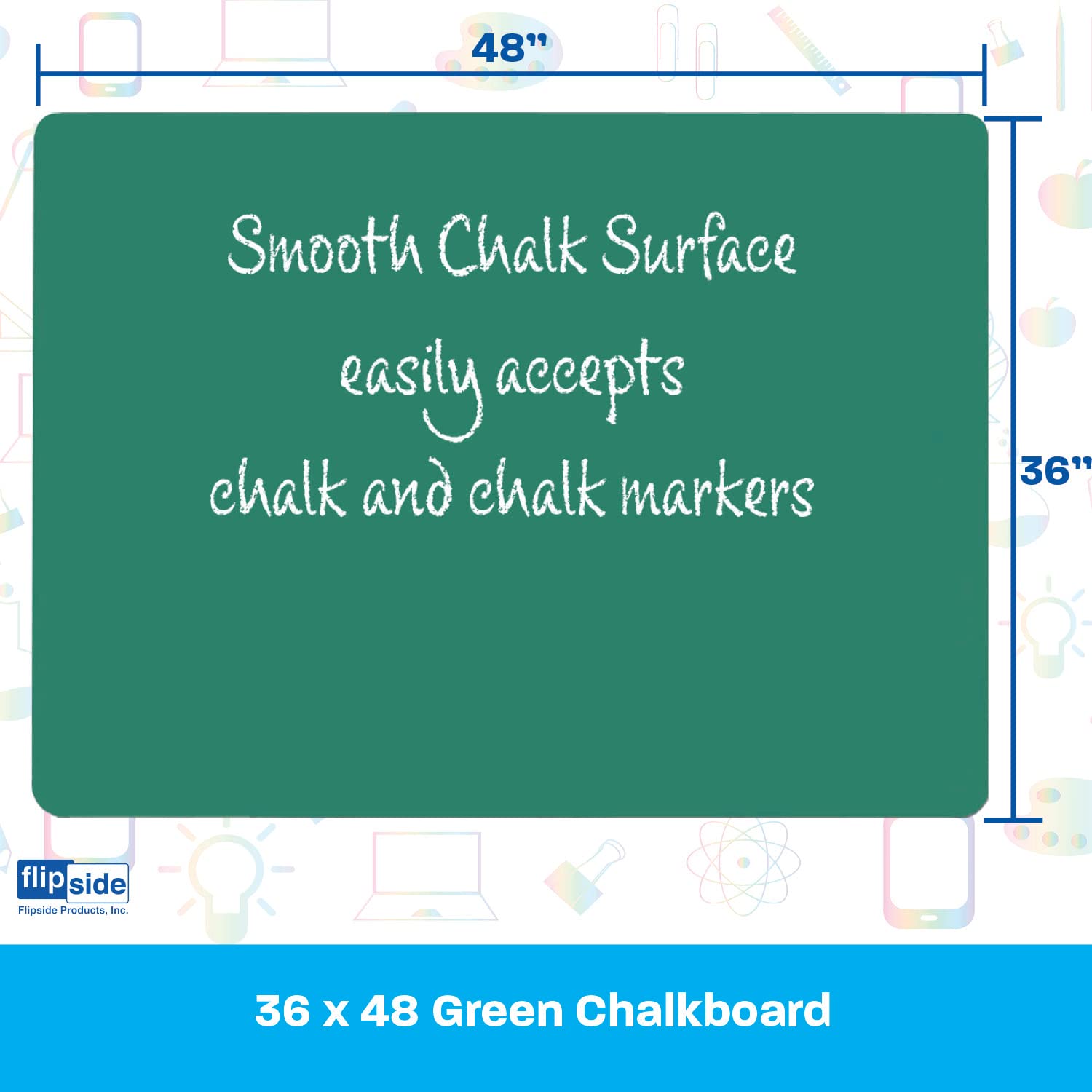 Flipside FLP10136 Green Chalk Board - 12