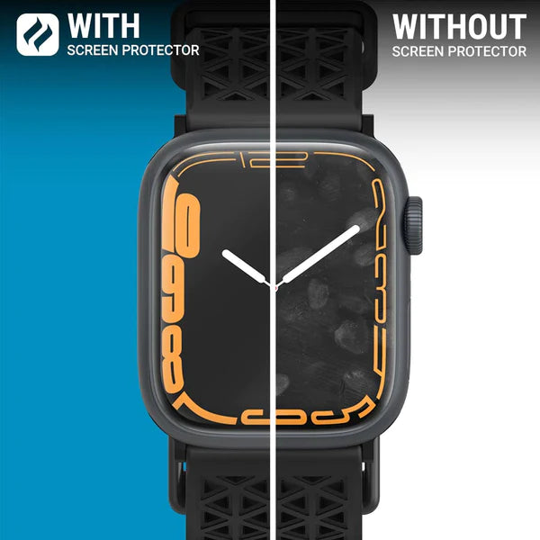 45mm Tempered Glass Screen Protector (2-Pack) - Compatible with Apple Watch Series 9/8/7 - Anti-Scratch & Bubble-Free - Perfect for Workouts, Swimming & Daily Wear