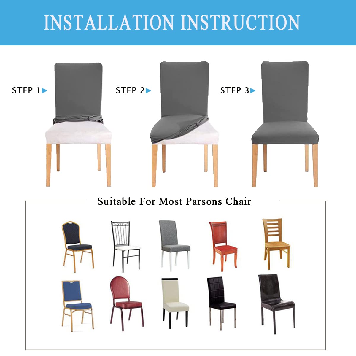 Stretchable Dining Chair Slipcover - Washable & Removable Chair Cover for Kitchen, Hotel, Restaurant (1PC, Light Bean Red) | Perfect for Home, Office, and Commercial Use