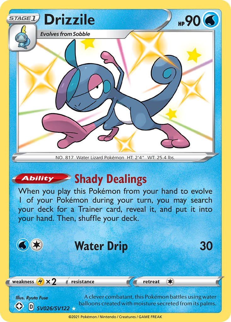 Drizzile Pokemon Card [SHFSV SV026/SV122] - Rare Collectible for Trading Card Game Enthusiasts & Battle Decks