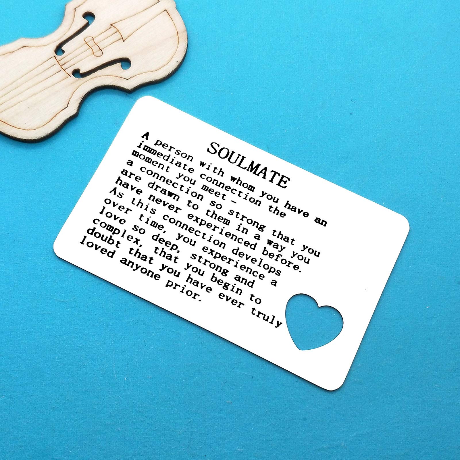 Personalized Engraved Metal Wallet Card for Men - Romantic Valentine's Day, Anniversary & Birthday Gift for Husband, Boyfriend or Fiance - Perfect for Weddings, Christmas & Special Occasions - Keepsake Love Note & Emergency Contact Card Holder