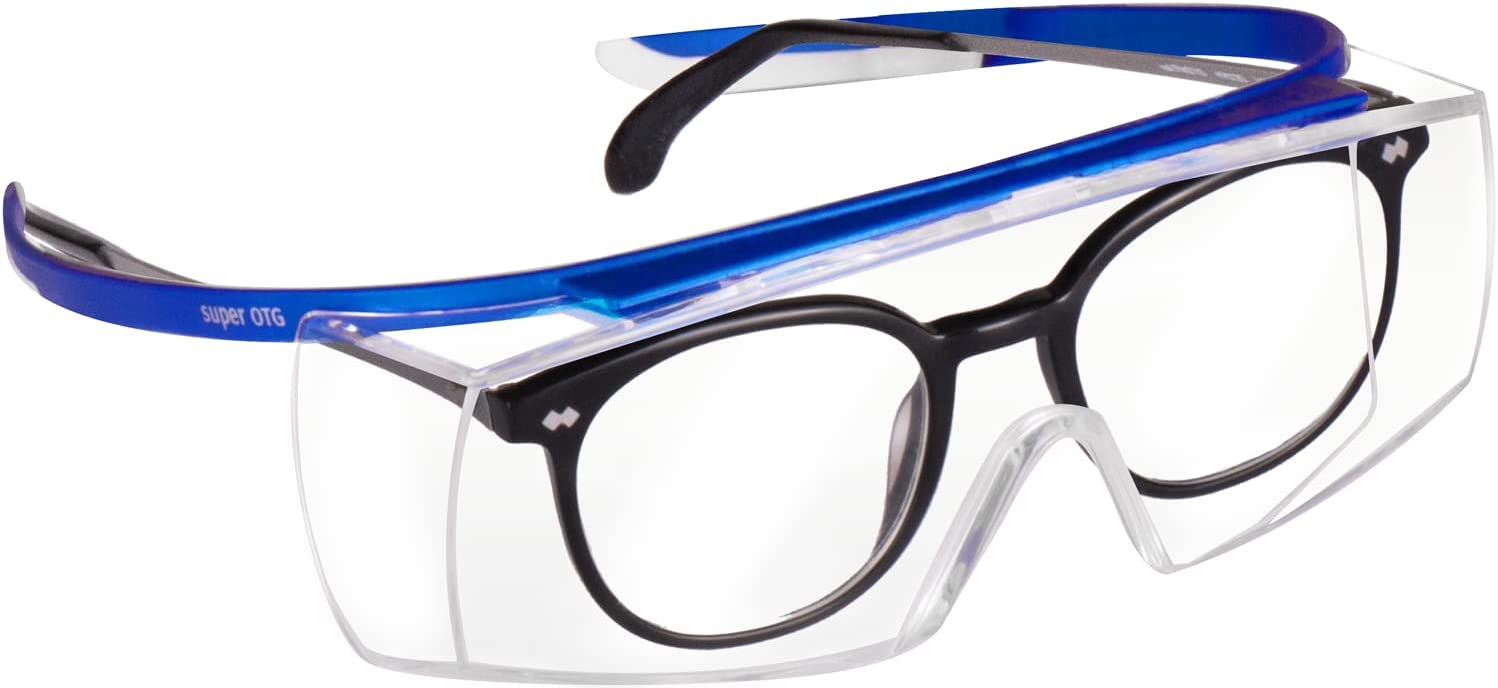 Uvex Super OTG Safety Glasses - ANSI Z87.1 Certified Over-The-Glasses Protective Eyewear for Work, Lab & DIY Projects