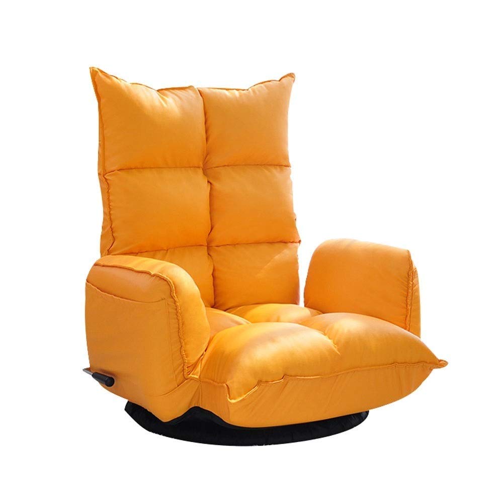 GYDJBD Folding Lazy Floor Chair Sofa Lounger Bed with Armrests & Pillow - Comfortable Floor Seating for Living Room, Bedroom, Gaming & Relaxation