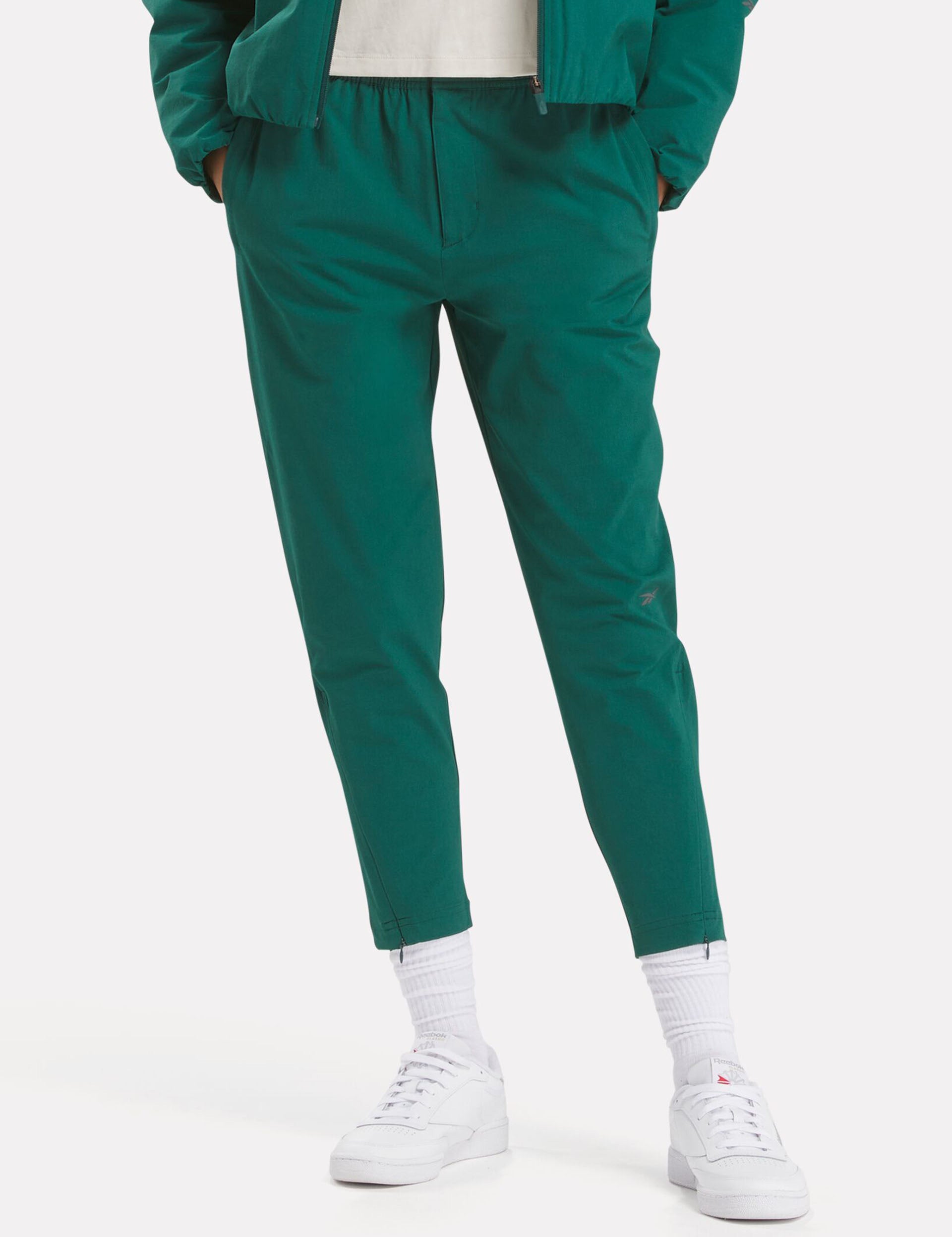 Active Collective Skystretch Woven Pant - Comfortable Stretch Yoga Pants for Women, High Waist Athletic Trousers in Collegiate Green - Perfect for Yoga, Gym & Casual Wear
