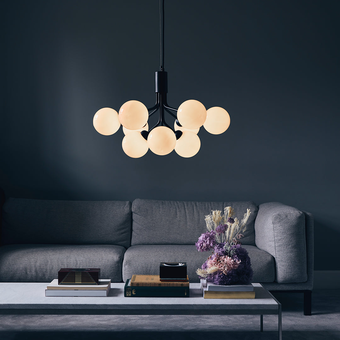Apiales 9-Light Modern Crystal Chandelier - Elegant Ceiling Lighting Fixture for Dining Room, Living Room & Bedroom Decor