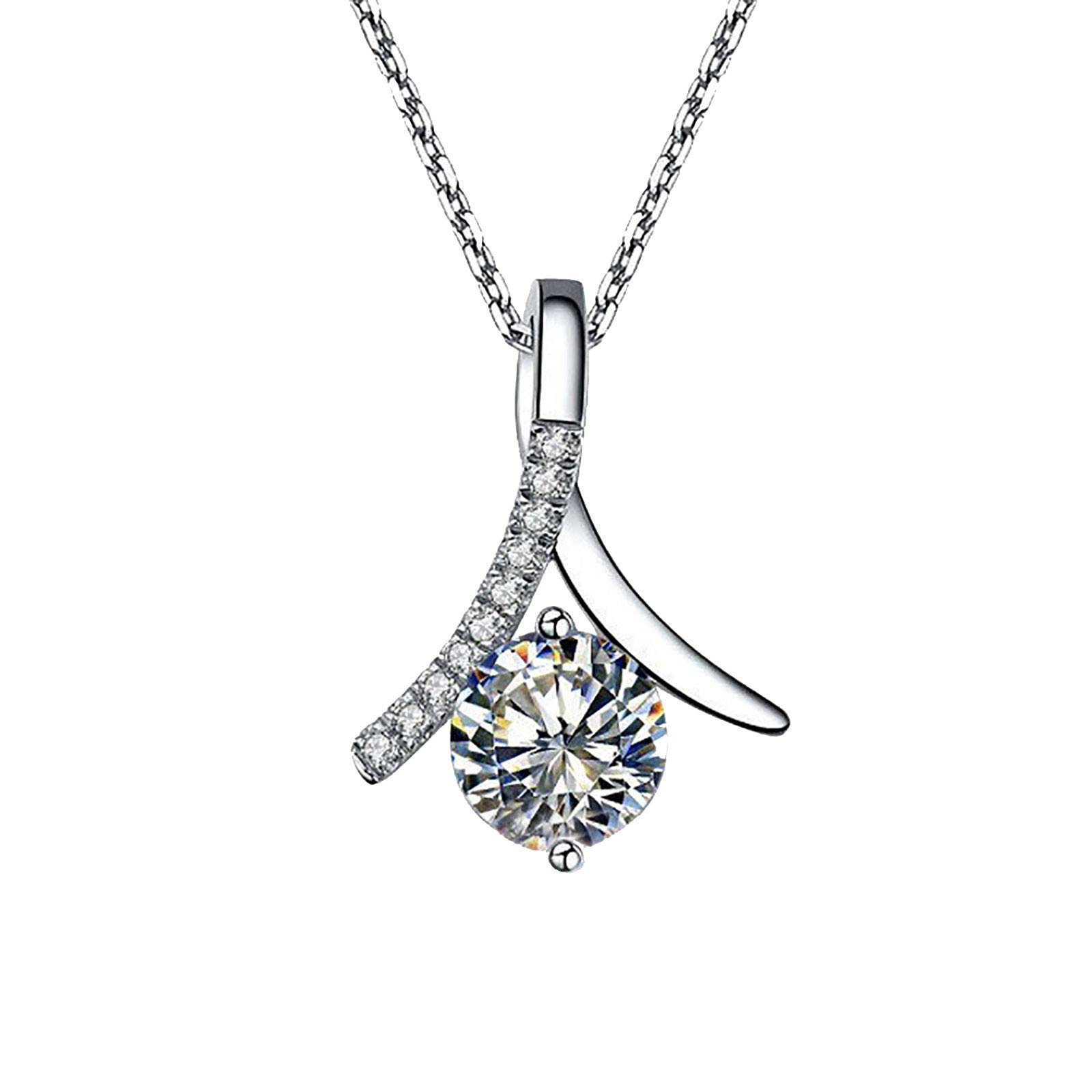Elegant Diamond Mother's Zircon Pendant Necklace for Women - Perfect Gift for Occident Ladies - Artificial Jewelry for Everyday Wear & Special Occasions