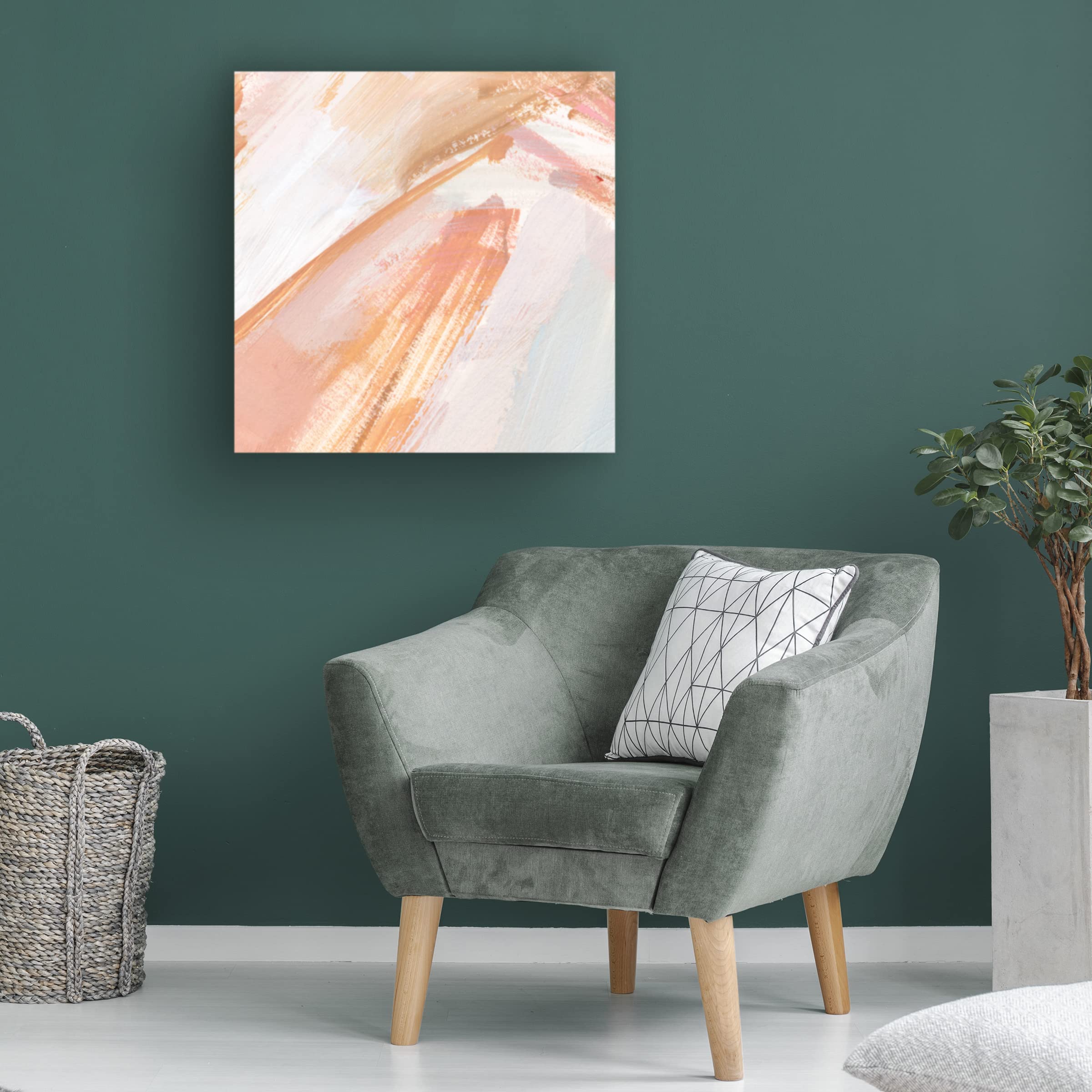 Annie Warren Pink Vanilla III Canvas Wall Art Print - Modern Abstract Floral Painting for Living Room, Bedroom & Office Decor | Trademark Fine Art Collection