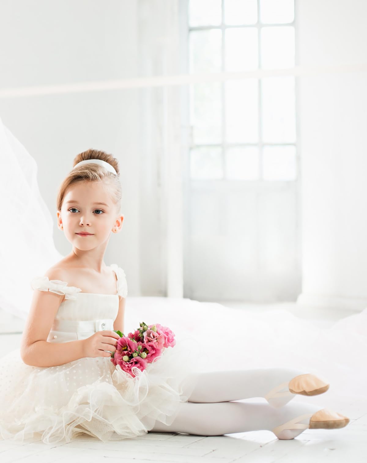 Toddler Girls Ballet Tights - Ultra Soft Footed Dance Leggings for Kids & Students - Perfect for Ballet Class, Dance Practice & Everyday Wear
