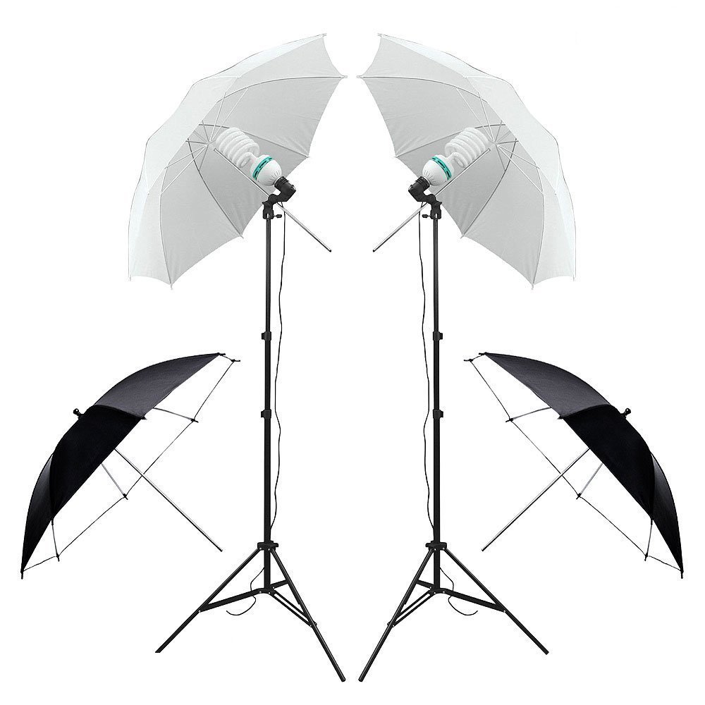 Professional 2m x 3m Photo Studio Lighting Kit with Backdrop Support System - 2x 135W Softbox Umbrellas & Continuous Lighting for Portrait, Product, and YouTube Video Photography - Perfect for Home Studios and Content Creators