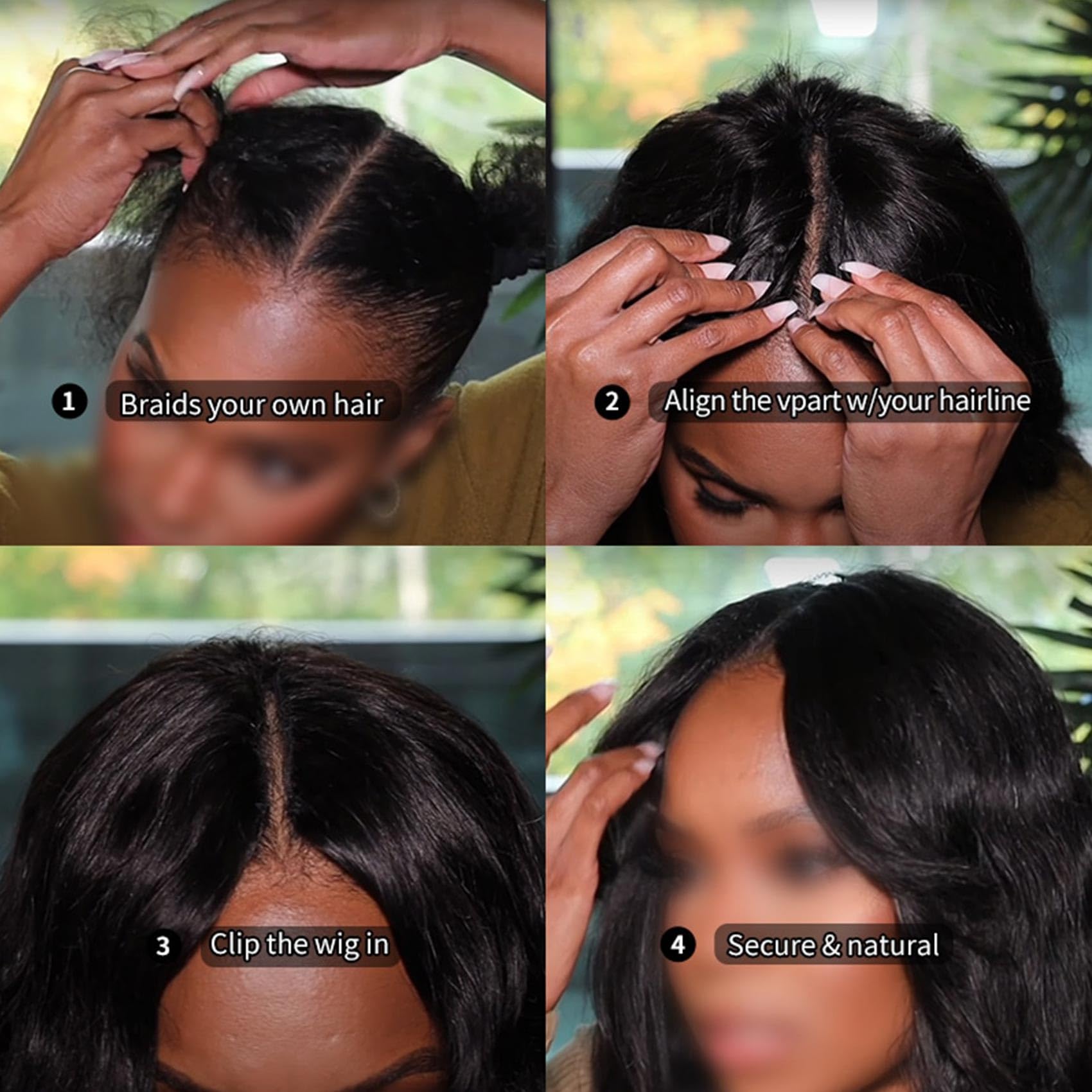 V Part Wig Kinky Straight 100% Human Hair No Leave Out No Sew In No Glue - 180% Density Yaki Wigs for Women (22 Inch) | Perfect for Daily Wear, Parties & Protective Styling