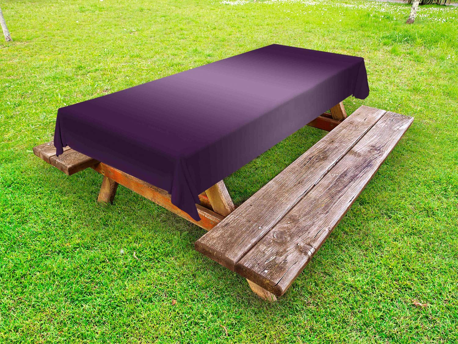 Ambesonne Ombre Outdoor Tablecloth - Vintage Hollywood Theater Inspired Purple Digital Print, Washable Picnic Table Cover 58x104 Inches - Perfect for Garden Parties, BBQs, and Outdoor Dining Decor