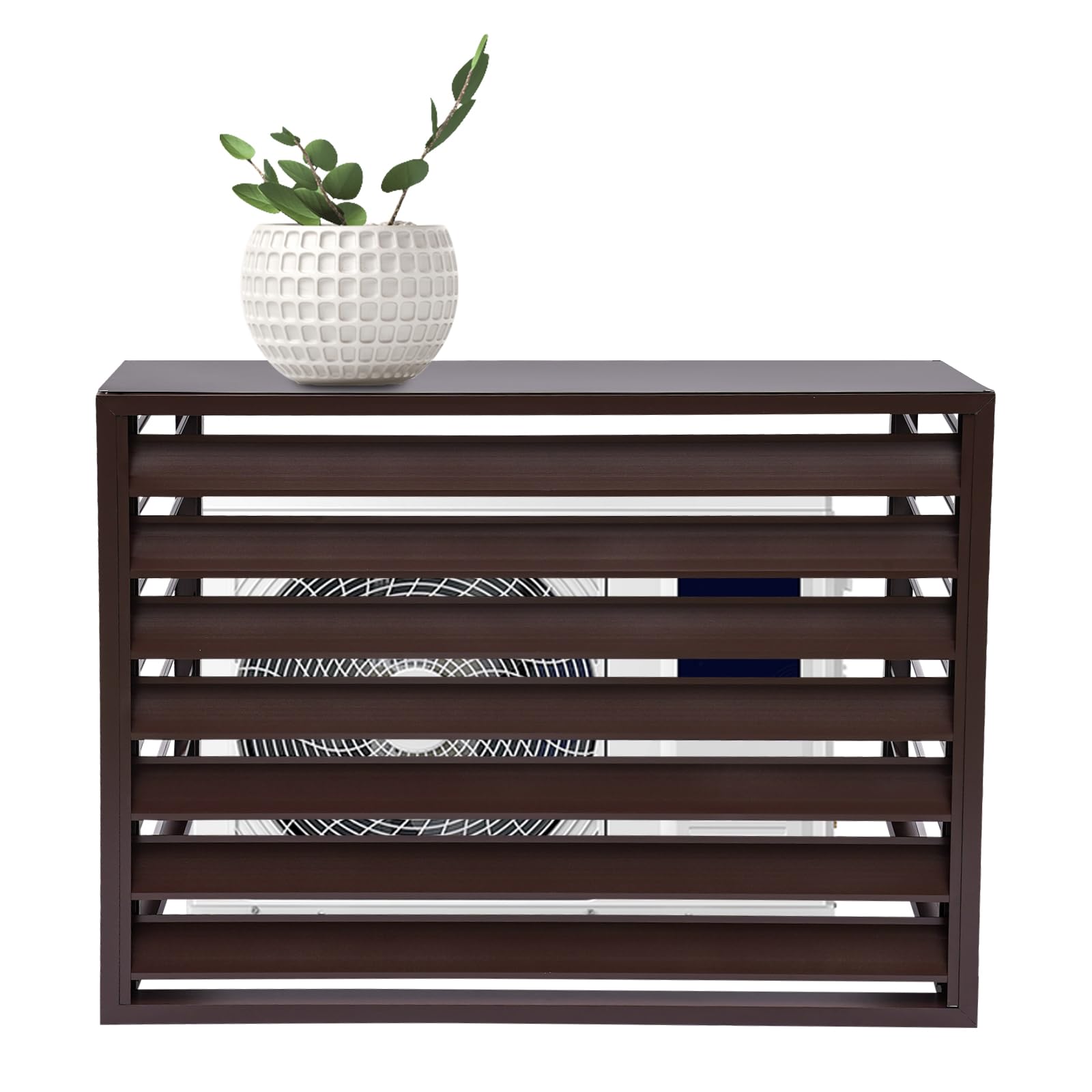 Free Standing Metal AC Fence for Outdoor Units - Decorative Air Conditioner Cover Screen, 43.3