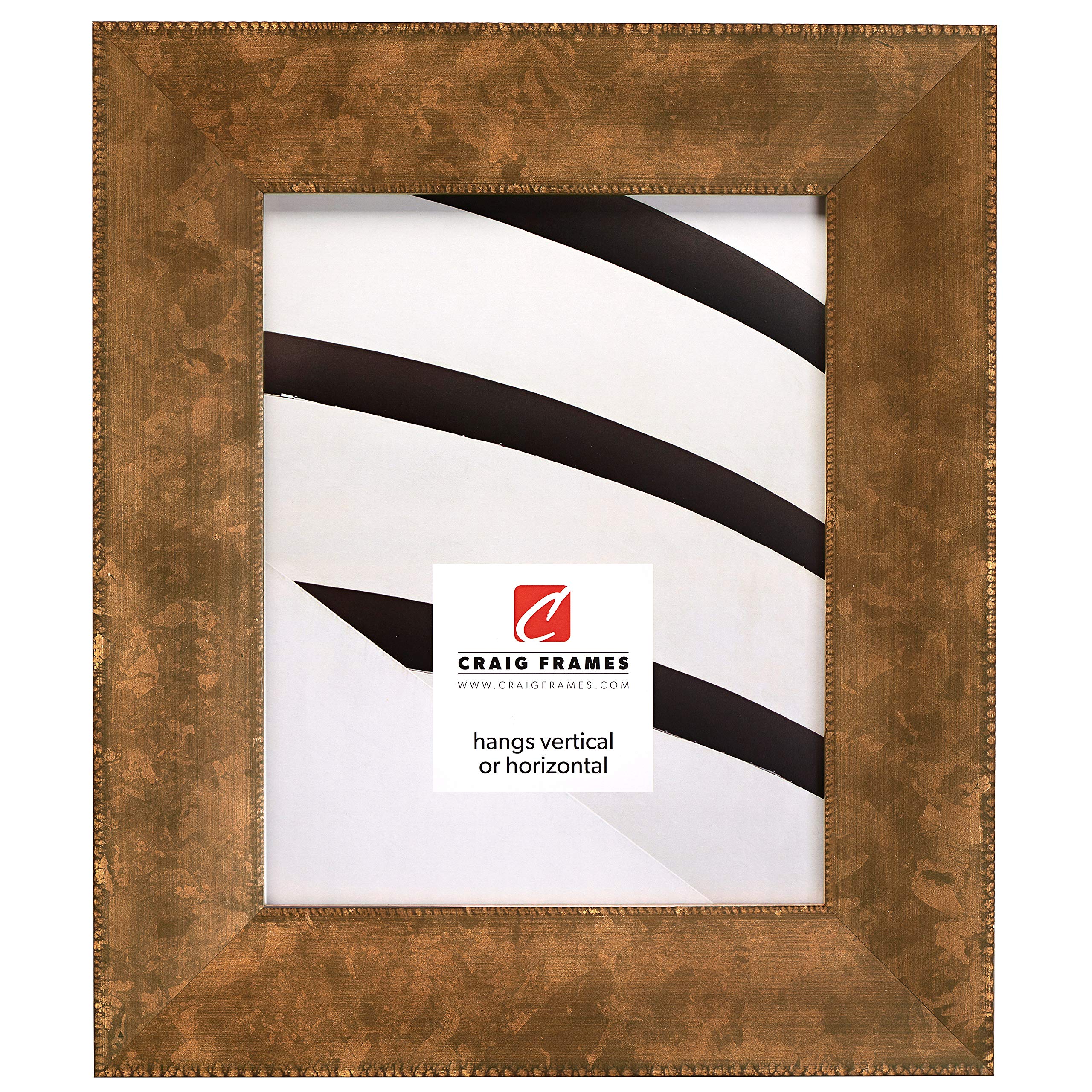 Craig Frames Patina 225 Picture Frame 22x28 Inch - Distressed Copper & Black Finish - Perfect for Wall Art, Family Photos & Home Decor