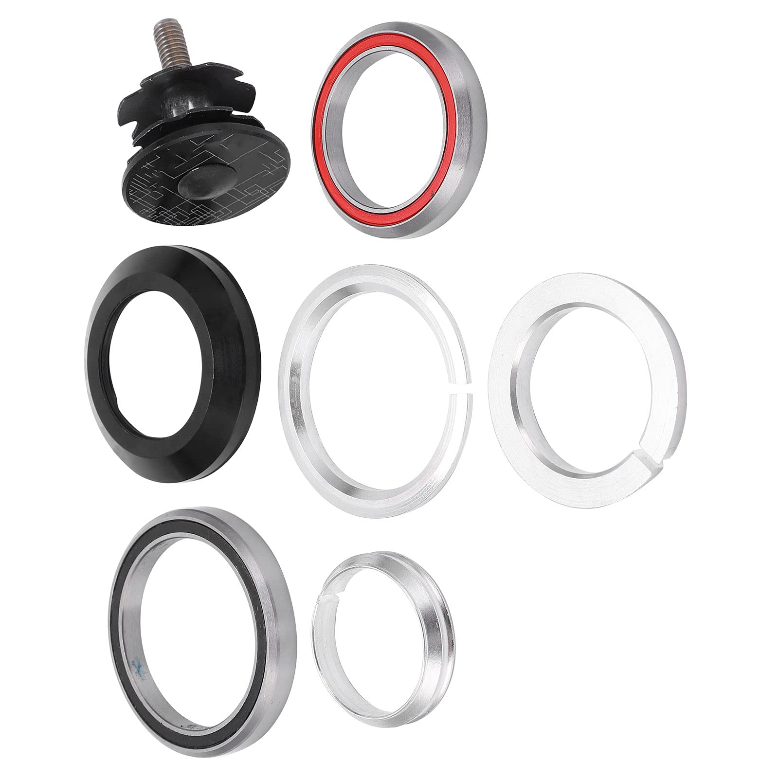 Keenso 41.8-52mm M4/M5 Mountain Bike Headset Bearings - Straight Tapered Tube Replacement Parts for Road & MTB Bicycles | Durable Cycling Components for Smooth Steering & Shock Absorption