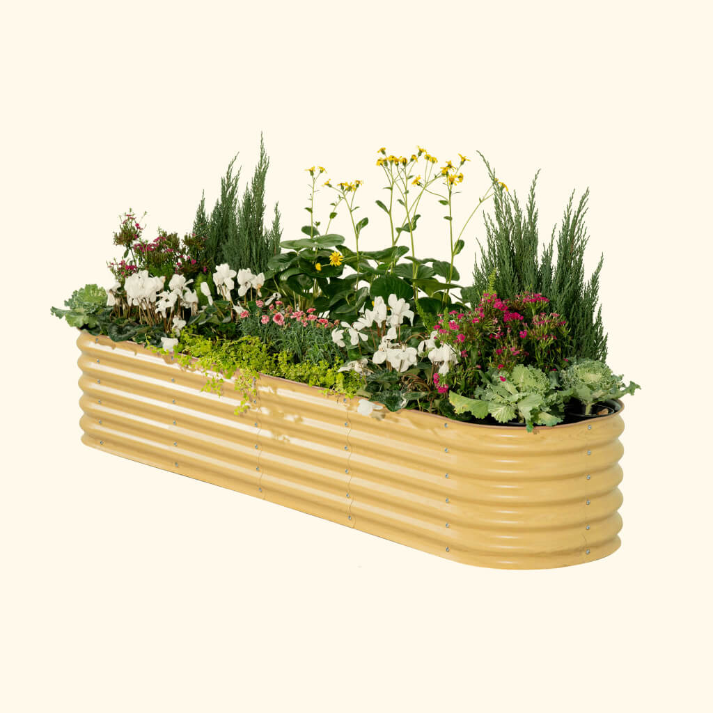 4 Large Raised Garden Bed Kits for Outdoor Planting - Perfect for Vegetables, Flowers & Herbs in Backyard, Patio or Balcony Gardening