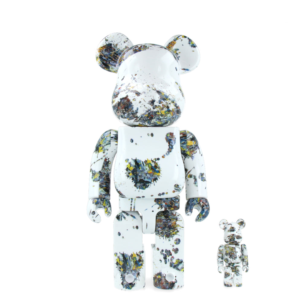 400% + 100% Bearbrick Jackson Pollock Studio (SPLASH) Art Toy Collectible - Perfect for Home Decor, Office Display & Gift for Art Lovers