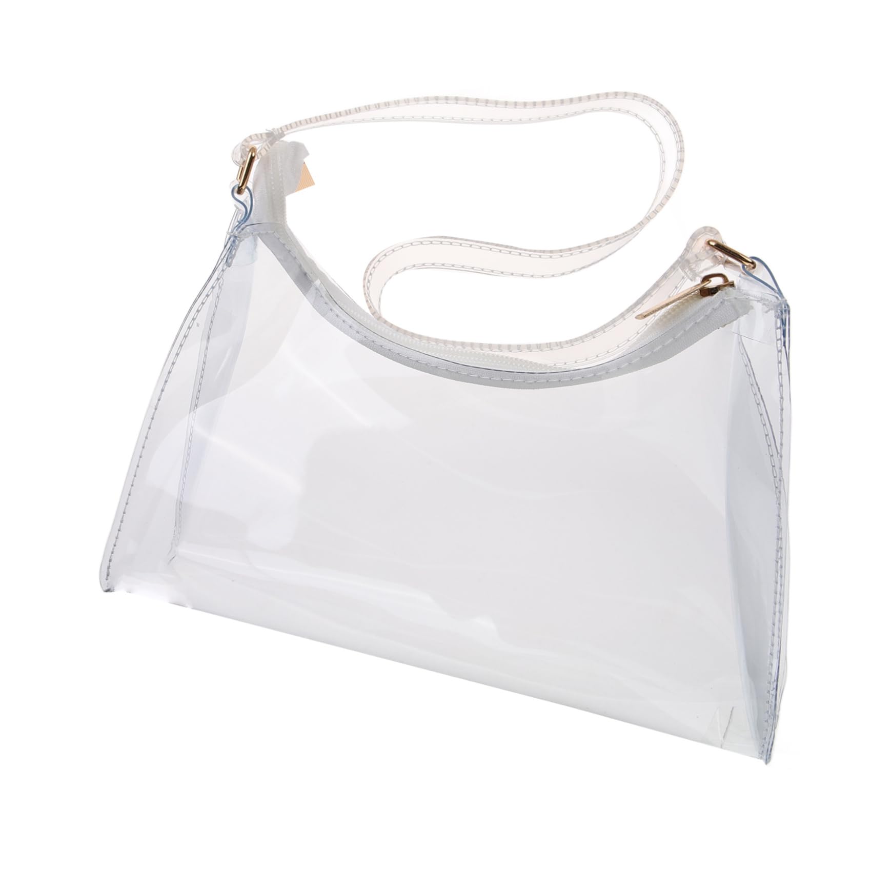 Balacoo Clear PVC Tote Bag - Transparent Stadium Approved Purse for Concerts, Events & Travel | Lightweight, Durable & Waterproof for Sports Games, Music Festivals & Airport Security