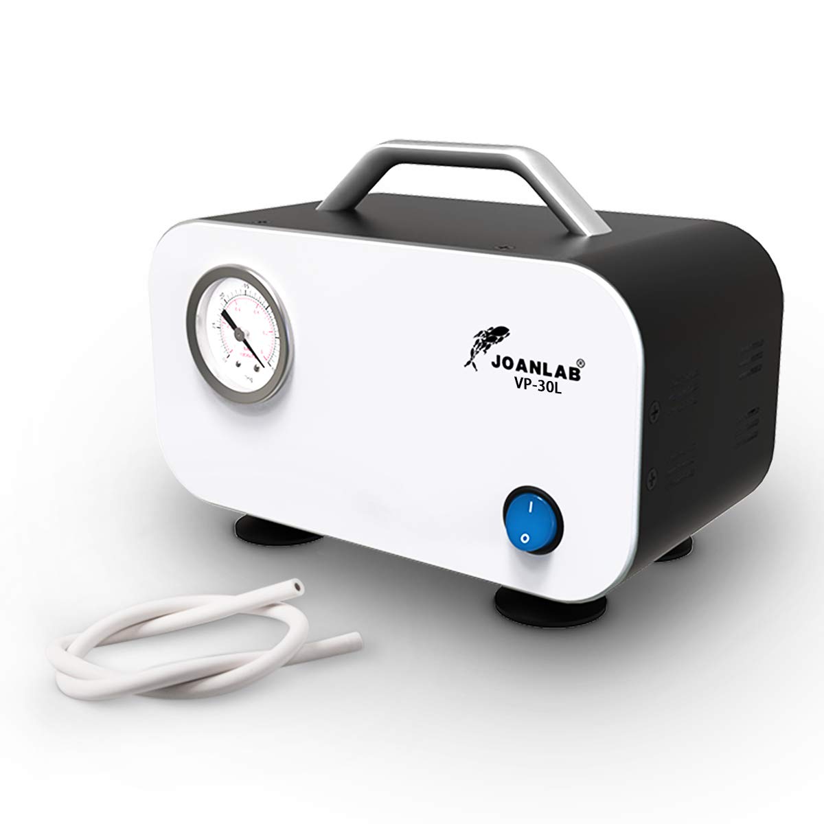 JOANLAB 30L/min Oilless Vacuum Diaphragm Pump for Laboratory Filtration - Includes Rubber Tubing - Perfect for Chemistry Experiments, Water Testing & Scientific Research
